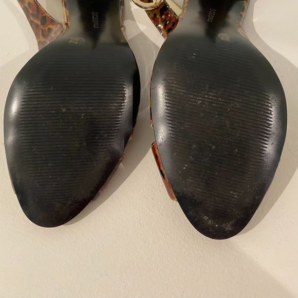 🎉Host Pick 🎉 BCBGirls Leopard Print Peep Toe Stiletto Heeled Sandal Size 9.5 - Picture 9 of 11